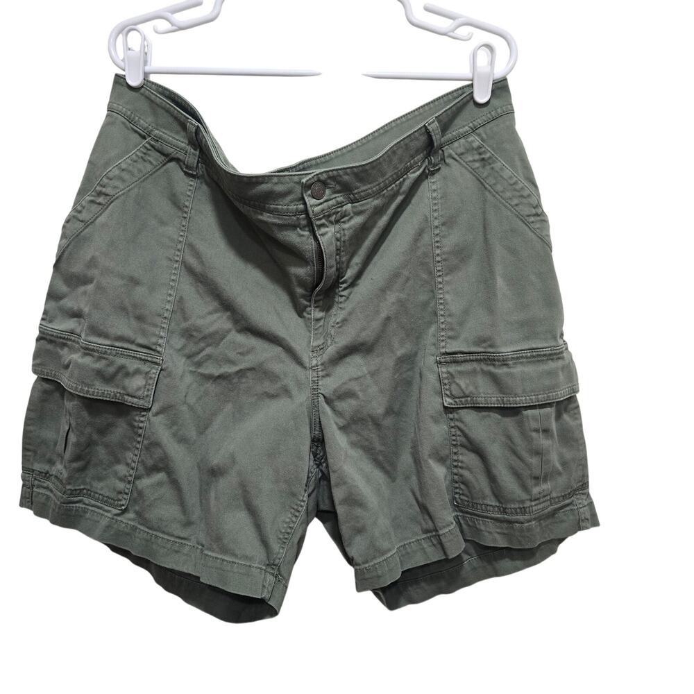 L.L.Bean 20W Comfort Stretch Cargo Shorts Dusty Olive Green Plus